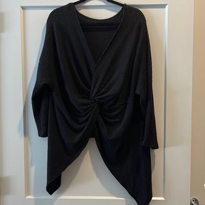 Cozy twist back top